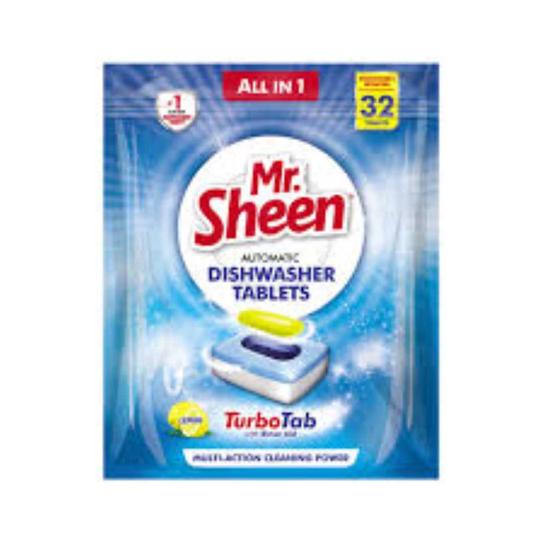 MR.SHEEN AUTO D/WASHER TABLETS LEMON 32'S